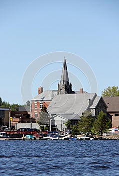 View of City of Kenora, from the water of Lake of the Woods photo