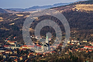 View at the city of Kremnica