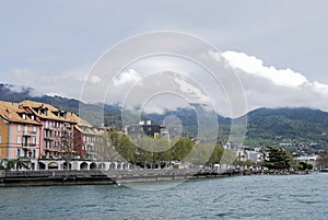View of the city of Lake Geneva