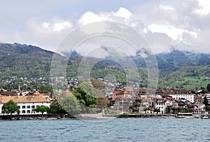 View of the city of Lake Geneva