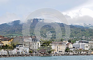 View of the city of Lake Geneva