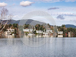View of the city of Lake Placid