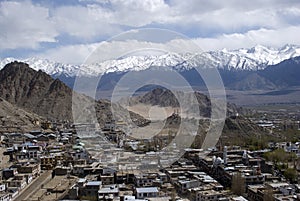 View of the city, Leh, Ladakh, India photo