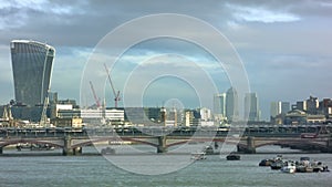 View of the City of London, Blackfriars Bridge