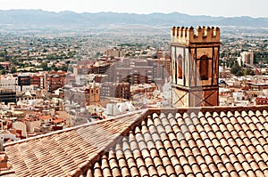 View of city of Lorca, Spain photo