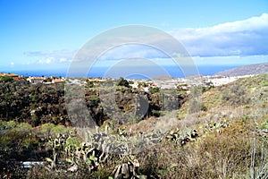 In the distance you can see the city of Los Llanos de Aridane on Canary island La Palma photo
