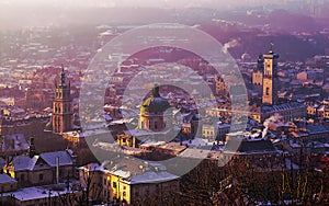 View of the city of Lviv photo