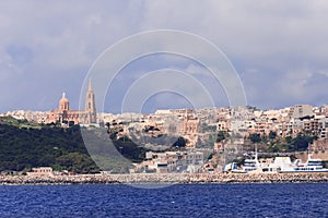 View on city Mgarr Malta