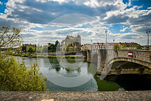 view on the city of Montereau in Seine et Marne