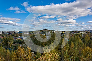 View of the city of Nizhny Tagil from the top of the mountain