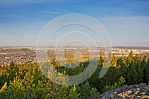 View of the city of Nizhny Tagil from the top of the mountain