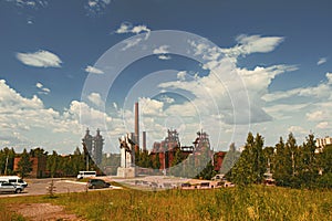 View of the city of Nizhny Tagil from the top of the mountain