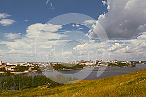 View of the city of Nizhny Tagil from the top of the mountain