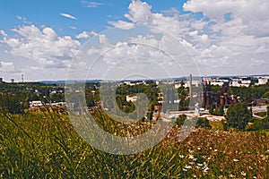 View of the city of Nizhny Tagil from the top of the mountain