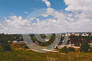 View of the city of Nizhny Tagil from the top of the mountain