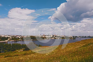 View of the city of Nizhny Tagil from the top of the mountain