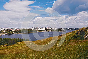 View of the city of Nizhny Tagil from the top of the mountain