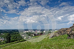 View of the city of Nizhny Tagil from the top of the mountain