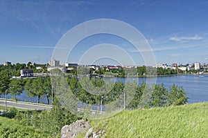 View of the city of Nizhny Tagil from the top of the mountain