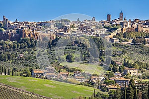 View of the city of Orvieto in the province of Terni in Umbria