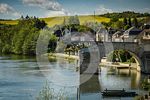 View on the city of Pont sur Yonne in France