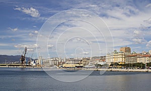 View at the city and port of Rijeka