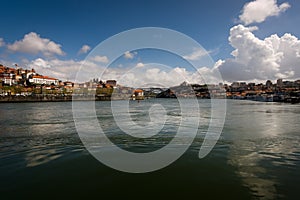 View of the city of Porto from the river Duoro. Portugal.