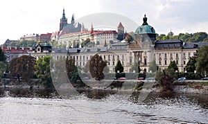 View of the city of Prague Castle, Czech Republic, Europe