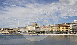 View at the city of Rijeka from harbor photo