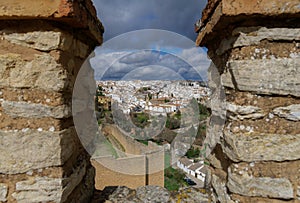 view of the city of ronda,malaga,spain from the city walls