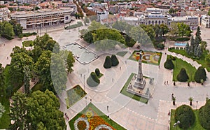 View of the city of Ruse Downtown from Above