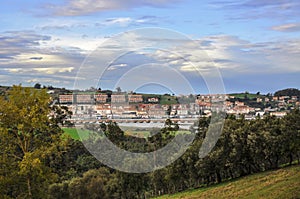 View of the city of San Vicente de la Barquera, Spain