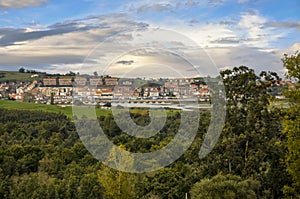 View of the city of San Vicente de la Barquera, Spain