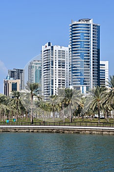 View of the city of Sharjah in the UAE