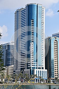 View of the city of Sharjah in the UAE