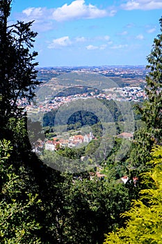 View of the city of Sintra, Portugal.