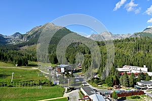 View of the city in Slovakia Tatra mountain