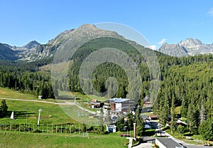 View of the city in Slovakia Tatra mountain