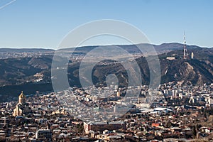 View of the city of Tbilisi.