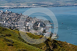 View of the city of Tiberias and The Sea of Galilee