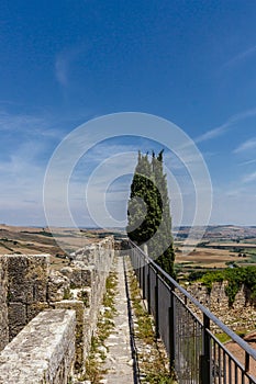View from City Wall of Tarquinia, Italy