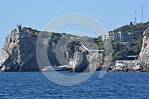 View of the city of Yalta from the sea