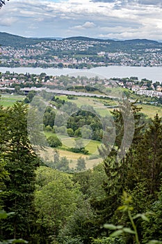 View of the city of Zurich from Uetliberg