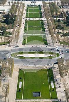 View of cityscape of Paris, France with major attractions of Paris