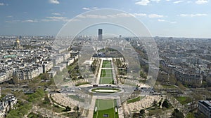 View of cityscape of Paris, France with major attractions of Paris