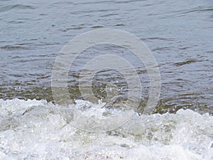 View at Clean Tranquil Water Surface Reflection with Small Waves