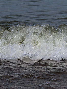 View at Clean Tranquil Water Surface Reflection with Small Waves