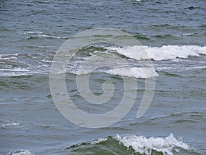 View at Clean Tranquil Water Surface Reflection with Small Waves