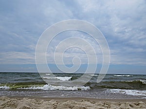 View at Clean Tranquil Water Surface Reflection with Small Waves