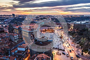 View from Clerigos Church in Porto